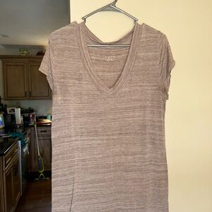 Merona Pink Fitted Cap Sleeve T-Shirt